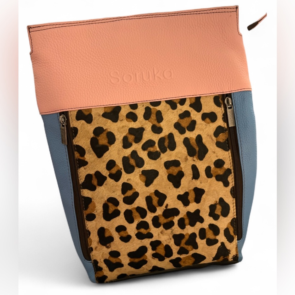 Pink & Leopard Print Women's Bag